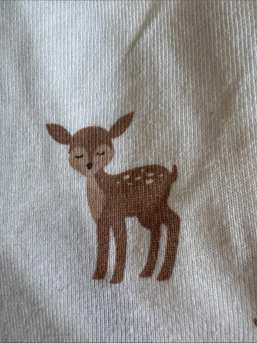 Organic Cotton Unisex Neutral Deer Print 4 Piece Layette Set Baby size 0-3M NWT